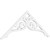 Ekena Millwork Pitch Bordeaux Gable Pediment - Primed Polyurethane - GPP060X023X100BOR
