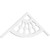 Ekena Millwork Pitch Classic Wagon Wheel Gable Pediment - Primed Polyurethane - GPP060X020X100CWW