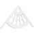 Ekena Millwork Pitch Classic Wagon Wheel Gable Pediment - Primed Polyurethane - GPP060X028X100CWW