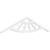 Ekena Millwork Pitch Classic Wagon Wheel Gable Pediment - Primed Polyurethane - GPP072X015X100CWW