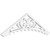 Ekena Millwork Pitch Genova Gable Pediment - Primed Polyurethane - GPP036X011X100GEN