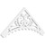Ekena Millwork Pitch Genova Gable Pediment - Primed Polyurethane - GPP036X015X100GEN