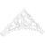 Ekena Millwork Pitch Genova Gable Pediment - Primed Polyurethane - GPP072X027X100GEN