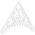Ekena Millwork Pitch Genova Gable Pediment - Primed Polyurethane - GPP072X042X100GEN
