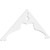 Ekena Millwork Pitch Heath Gable Pediment - Primed Polyurethane - GPP060X025X100HEA