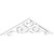 Ekena Millwork Pitch Hurley Gable Pediment - Primed Polyurethane - GPP048X010X100HUR