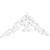 Ekena Millwork Pitch Kendall Gable Pediment - Primed Polyurethane - GPP060X020X100KEN