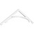 Ekena Millwork Pitch Legacy Gable Pediment - Primed Polyurethane - GPP048X014X100LEG