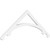 Ekena Millwork Pitch Legacy Gable Pediment - Primed Polyurethane - GPP048X018X100LEG