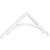 Ekena Millwork Pitch Legacy Gable Pediment - Primed Polyurethane - GPP060X020X100LEG