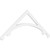 Ekena Millwork Pitch Legacy Gable Pediment - Primed Polyurethane - GPP072X027X100LEG