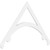 Ekena Millwork Pitch Legacy Gable Pediment - Primed Polyurethane - GPP072X042X100LEG