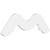 Ekena Millwork Pitch Midway Gable Pediment - Primed Polyurethane - GPP036X021X100MID