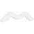 Ekena Millwork Pitch Midway Gable Pediment - Primed Polyurethane - GPP060X023X100MID