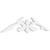 Ekena Millwork Pitch Milton Gable Pediment - Primed Polyurethane - GPP036X009X100MIL