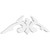 Ekena Millwork Pitch Milton Gable Pediment - Primed Polyurethane - GPP036X011X100MIL