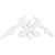 Ekena Millwork Pitch Milton Gable Pediment - Primed Polyurethane - GPP072X024X100MIL