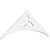 Ekena Millwork Pitch Naple Gable Pediment - Primed Polyurethane - GPP036X014X100NAP