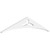 Ekena Millwork Pitch Naple Gable Pediment - Primed Polyurethane - GPP048X010X100NAP