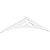 Ekena Millwork Pitch Naple Gable Pediment - Primed Polyurethane - GPP072X015X100NAP