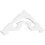 Ekena Millwork Pitch Northwest Gable Pediment - Primed Polyurethane - GPP048X016X100NOR