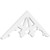 Ekena Millwork Pitch Riley Gable Pediment - Primed Polyurethane - GPP036X014X100RIL