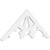 Ekena Millwork Pitch Riley Gable Pediment - Primed Polyurethane - GPP048X020X100RIL