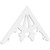 Ekena Millwork Pitch Riley Gable Pediment - Primed Polyurethane - GPP048X024X100RIL