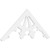 Ekena Millwork Pitch Riley Gable Pediment - Primed Polyurethane - GPP060X025X100RIL