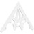 Ekena Millwork Pitch Riley Gable Pediment - Primed Polyurethane - GPP060X035X100RIL