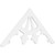 Ekena Millwork Pitch Riley Gable Pediment - Primed Polyurethane - GPP072X033X100RIL