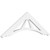 Ekena Millwork Pitch Stanford Gable Pediment - Primed Polyurethane - GPP036X012X100STA
