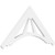 Ekena Millwork Pitch Stanford Gable Pediment - Primed Polyurethane - GPP036X018X100STA
