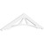 Ekena Millwork Pitch Stanford Gable Pediment - Primed Polyurethane - GPP060X015X100STA
