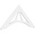 Ekena Millwork Pitch Stanford Gable Pediment - Primed Polyurethane - GPP060X028X100STA