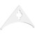 Ekena Millwork Pitch Turner Gable Pediment - Primed Polyurethane - GPP036X017X100TUR