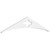 Ekena Millwork Pitch Turner Gable Pediment - Primed Polyurethane - GPP048X010X100TUR