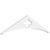 Ekena Millwork Pitch Turner Gable Pediment - Primed Polyurethane - GPP060X015X100TUR