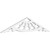 Ekena Millwork Pitch Wagon Wheel Gable Pediment - Primed Polyurethane - GPP036X008X100WAG