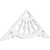 Ekena Millwork Pitch Wagon Wheel Gable Pediment - Primed Polyurethane - GPP036X015X100WAG