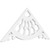 Ekena Millwork Pitch Wagon Wheel Gable Pediment - Primed Polyurethane - GPP036X017X100WAG