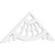 Ekena Millwork Pitch Wagon Wheel Gable Pediment - Primed Polyurethane - GPP048X018X100WAG