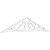 Ekena Millwork Pitch Wagon Wheel Gable Pediment - Primed Polyurethane - GPP060X013X100WAG
