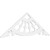 Ekena Millwork Pitch Wagon Wheel Gable Pediment - Primed Polyurethane - GPP072X024X100WAG