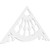 Ekena Millwork Pitch Wagon Wheel Gable Pediment - Primed Polyurethane - GPP072X036X100WAG