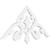 Ekena Millwork Pitch Whitman Gable Pediment - Primed Polyurethane - GPP036X017X100WHI