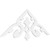 Ekena Millwork Pitch Whitman Gable Pediment - Primed Polyurethane - GPP060X023X100WHI