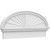 Ekena Millwork Elliptical Sunburst Combination Pediment - Primed Polyurethane - PEDPC036X160ELL01