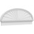 Ekena Millwork Elliptical Sunburst Combination Pediment - Primed Polyurethane - PEDPC054X205ELL01