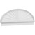 Ekena Millwork Elliptical Sunburst Combination Pediment - Primed Polyurethane - PEDPC072X250ELL01